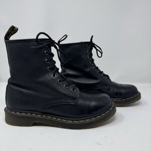 Dr. Martens 1460 Women's 11821 Black Leather 8-Eye Combat Boots Size 9 US L